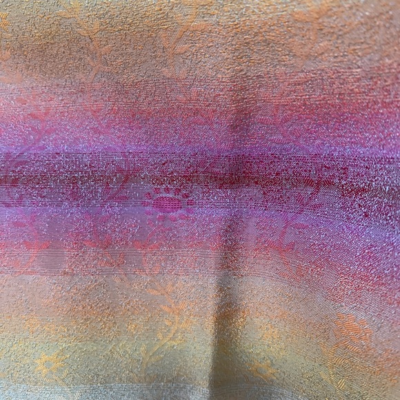 Barry Bricken 100% Silk Purple Gold Green Pants 4 - Picture 5 of 7